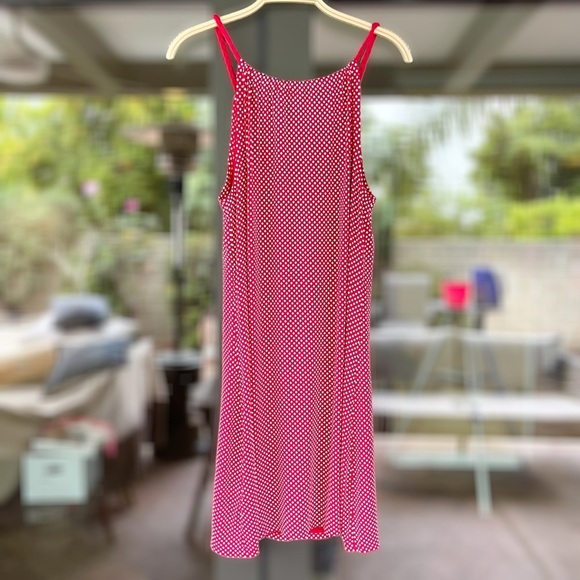GUESS ~ Summer Perfect Red/White Polka Dot Dress w/Braided Strap Detsil ~ Large - Picture 6 of 6